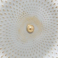 20" Gray & Gold Metal Mandala Sculpture