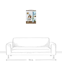 Beachy Girl Teak Hanging Canvas Wall Art