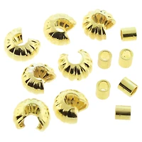 The Beadsmith® Assorted Gold Plated Crimp Tubes & Crimp Covers