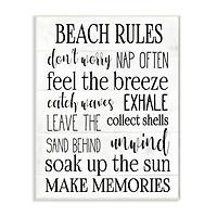 Stupell Industries Beach House Rules Wooden Wall Plaque