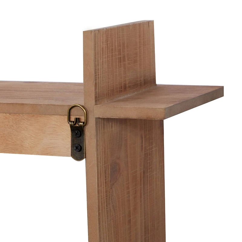 34" Brown Wood Farmhouse Wine Rack