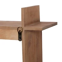 34" Brown Wood Farmhouse Wine Rack