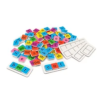 Junior Learning® Rainbow Phonics Tiles with Built-In Magnetic Board Educational Learning Set
