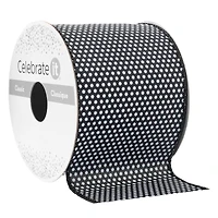 2.5" x 3yd. Taffeta Wired Polka Dot Ribbon by Celebrate It™ Classic