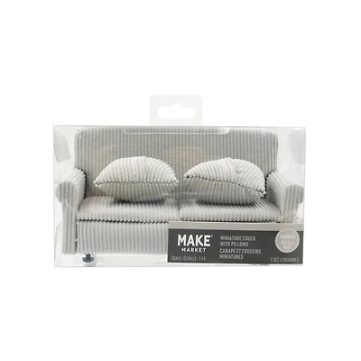 Miniature Gray Textured Couch by Make Market®