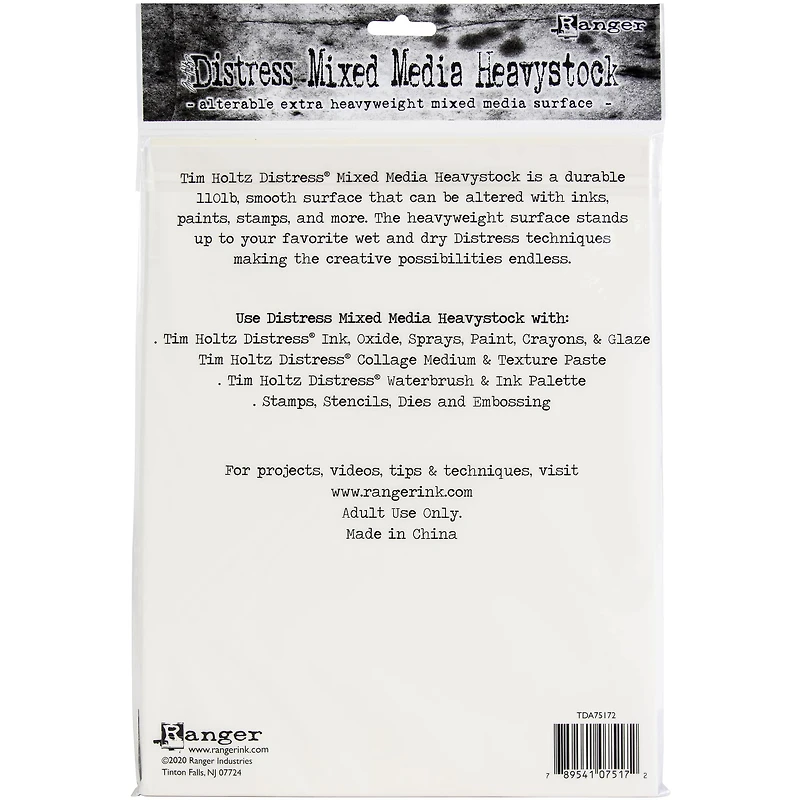 Tim Holtz® Distress® 8.5" x 11" Mixed Media Heavystock, 10ct.