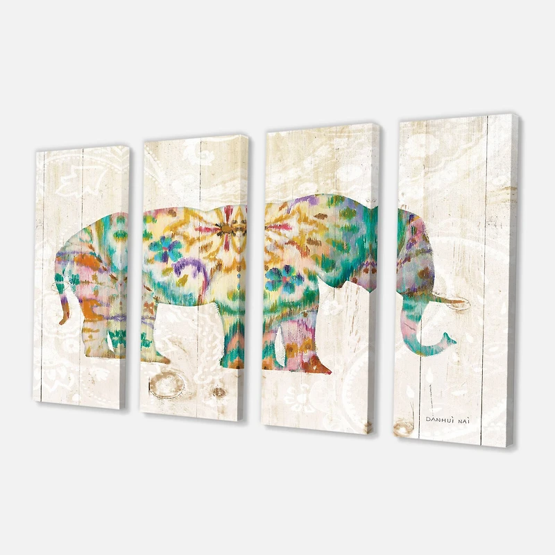 Designart - Boho Paisley Elephant I