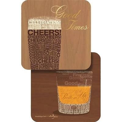 JAM Paper Good Cheers Coasters, 60ct.