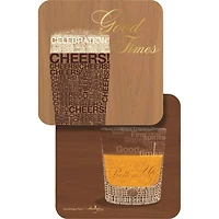 JAM Paper Good Cheers Coasters, 60ct.