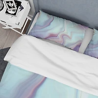 Designart 'Marbled Liquid Agate Colours' Modern & Contemporary Bedding Set