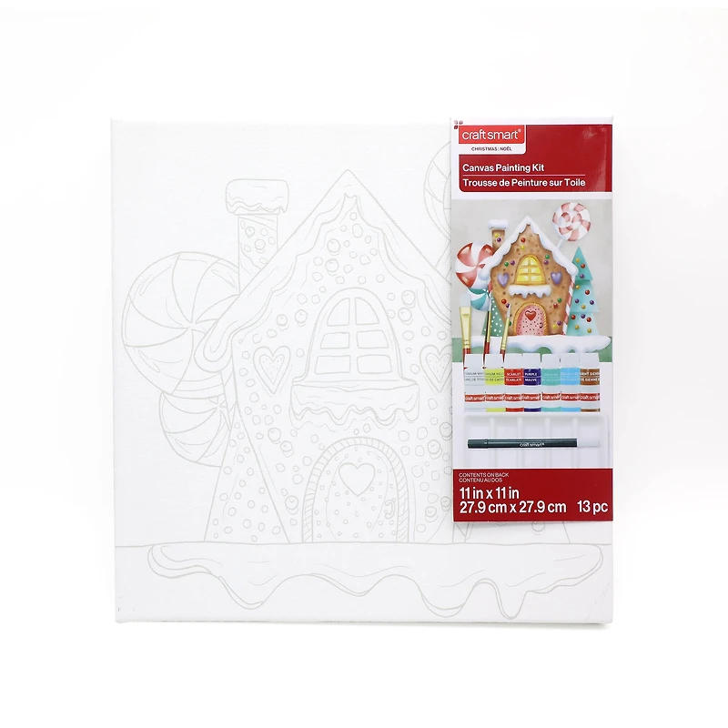 11" x 11" Gingerbread House Canvas Painting Kit by Artist's Loft™
