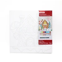 11" x 11" Gingerbread House Canvas Painting Kit by Artist's Loft™