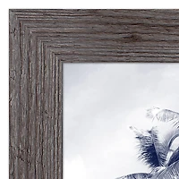 Coastal Beach Van Wall Print in Western Gray Frame