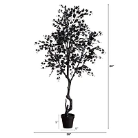 7ft. Artificial Halloween Black Maple Tree