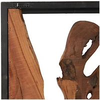 Brown Handmade Abstract Live Edge Wooden Slab Wall Décor Set