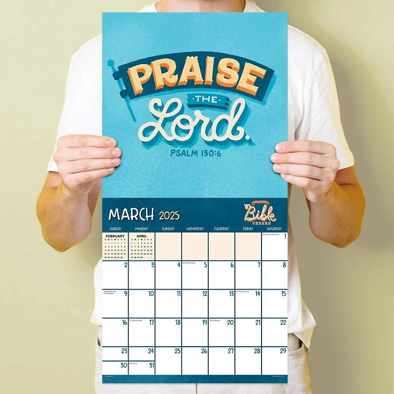 TF Publishing 2025 Bible Verses Wall Calendar
