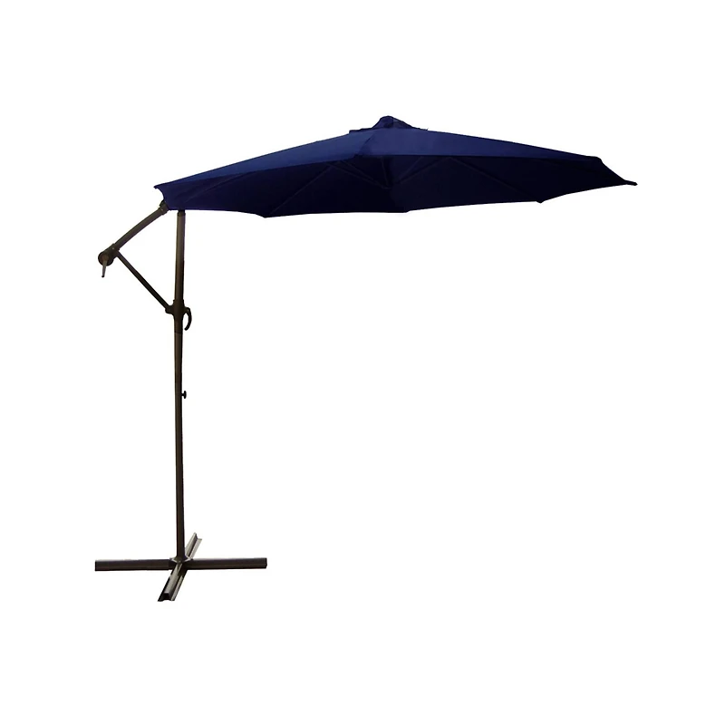 10ft. Navy Blue Off-Set Outdoor Patio Umbrella