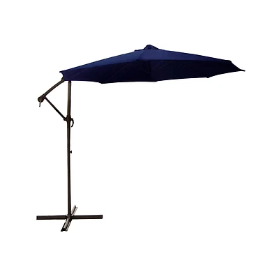 10ft. Navy Blue Off-Set Outdoor Patio Umbrella