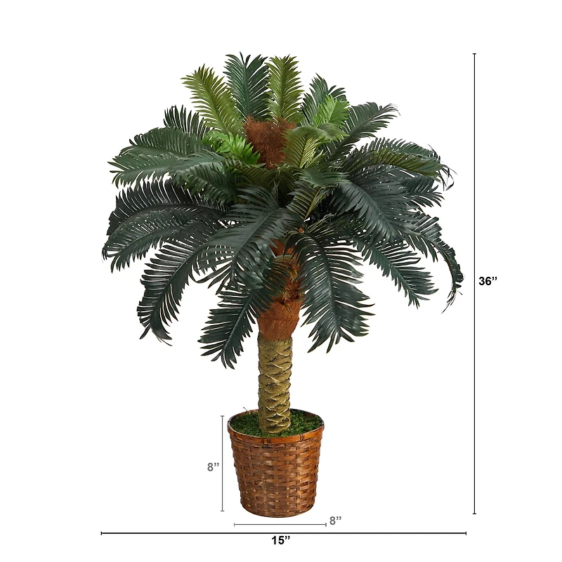 3ft. Sago Palm Tree in Woven Planter