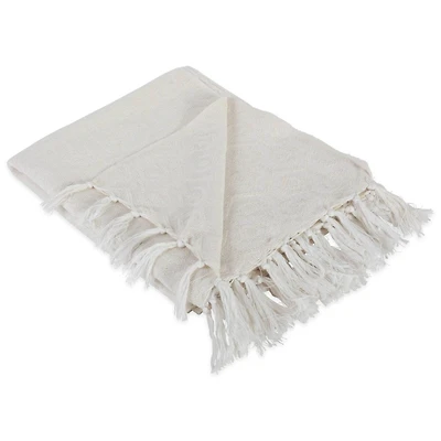 DII® White Hexagon Throw