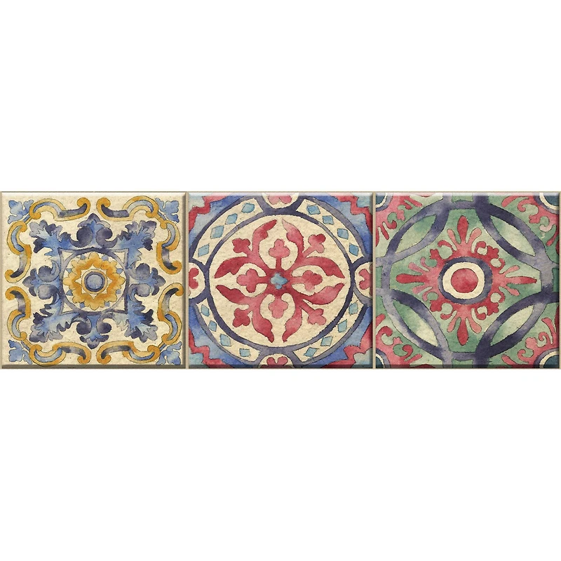 WallPops Iznik Tile Stair Stripe Decal