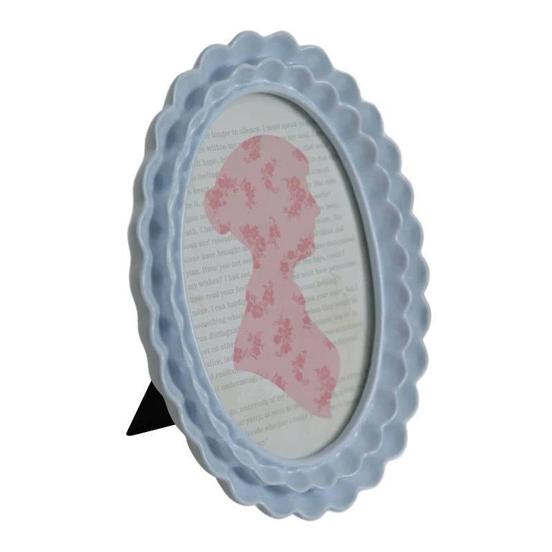 Just Jane 5" x 7" Layered Wave Oval Frame by Studio Décor