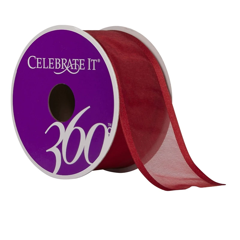 12 Pack: 1.5" Sheer Wired Ribbon by Celebrate It® 360°™