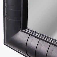 Head West 58" Black Wood Framed Full Length Wall Leaner Mirror