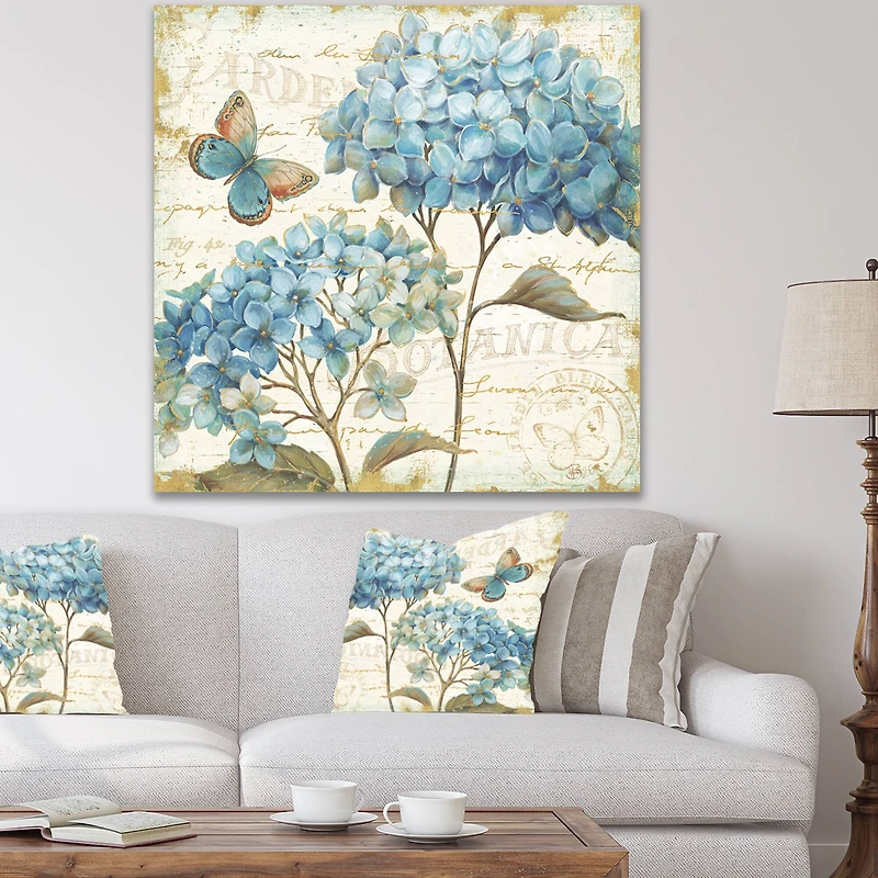 Designart - butterfly Blue Garden II