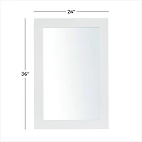 Black Wood Contemporary Wall Mirror 18" x 28"