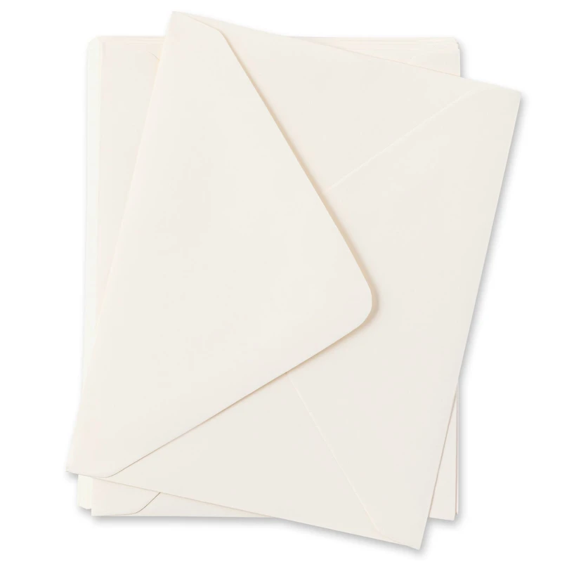 12 Packs: 50 ct. (600 total) 4.6" x 5.75" Ivory Envelopes Value Pack by Recollections™