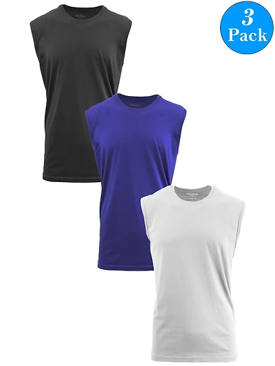 Galaxy by Harvic Men's Muscle Tank T-Shirt 3 Pack