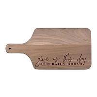 8" x 17" Our Daily Bread Walnut Paddle Cutting Board