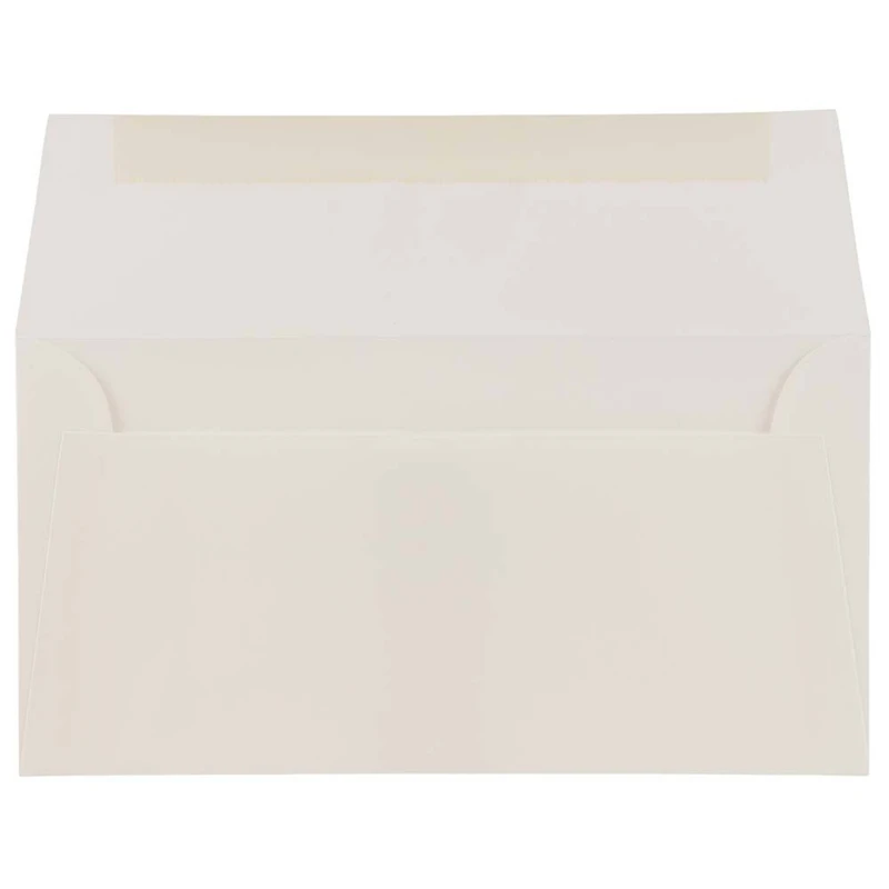 JAM Paper 3.825" x 7.5" Bright White Wove Monarch Strathmore Invitation Envelopes, 50ct.