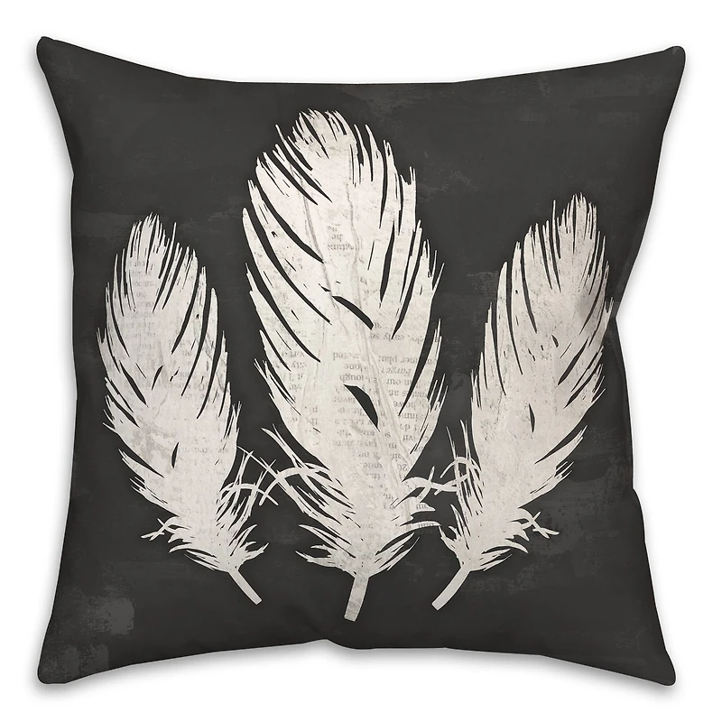 Simple Feathers Throw Pillow