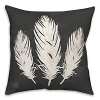 Simple Feathers Throw Pillow