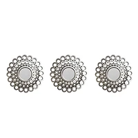 9.5" Silver Cascading Orbs Mirror Set