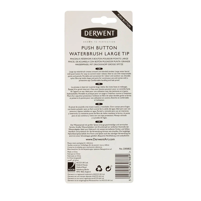 Derwent® Large Tip Push Button Waterbrush