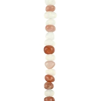 White Opal Glass & Sunstone Potato Beads, 12mm by Bead Landing™