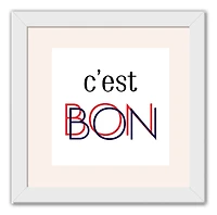 C'est Bon Wall Print in White Frame
