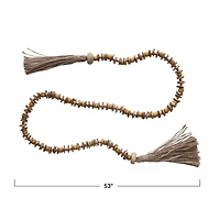 Hello Honey® Wood Beaded Garland with Jute Tassels