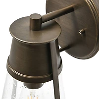 Hello Honey® Robert Stevenson Lighting Jaxon 13.5" Metal & Seedy Glass Outdoor Wall Sconce