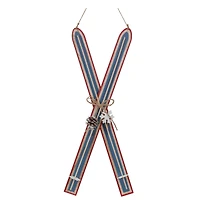 22" Wood Ski Ornaments, 2ct.