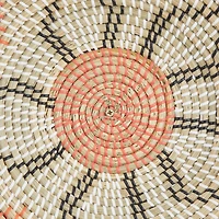 Set of 6 Brown Seagrass Eclectic Wall Decor, 14" x 14" x 3"