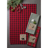 DII® Cabin Christmas Embroidered Dishtowel Set