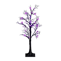 3ft. Pre-Lit Artificial Halloween Spider Twig Tree with 36 Purple LED Lights