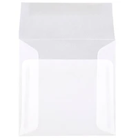 JAM Paper Clear Square Translucent Vellum Invitation Envelopes