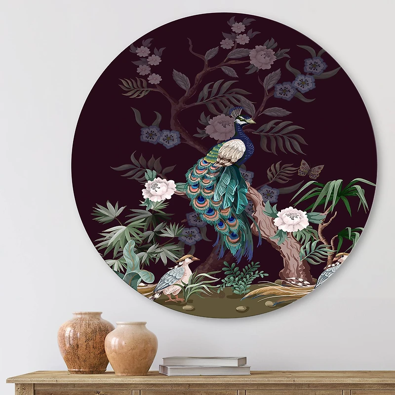 Designart - Chinoiserie With Birds and Peonies V