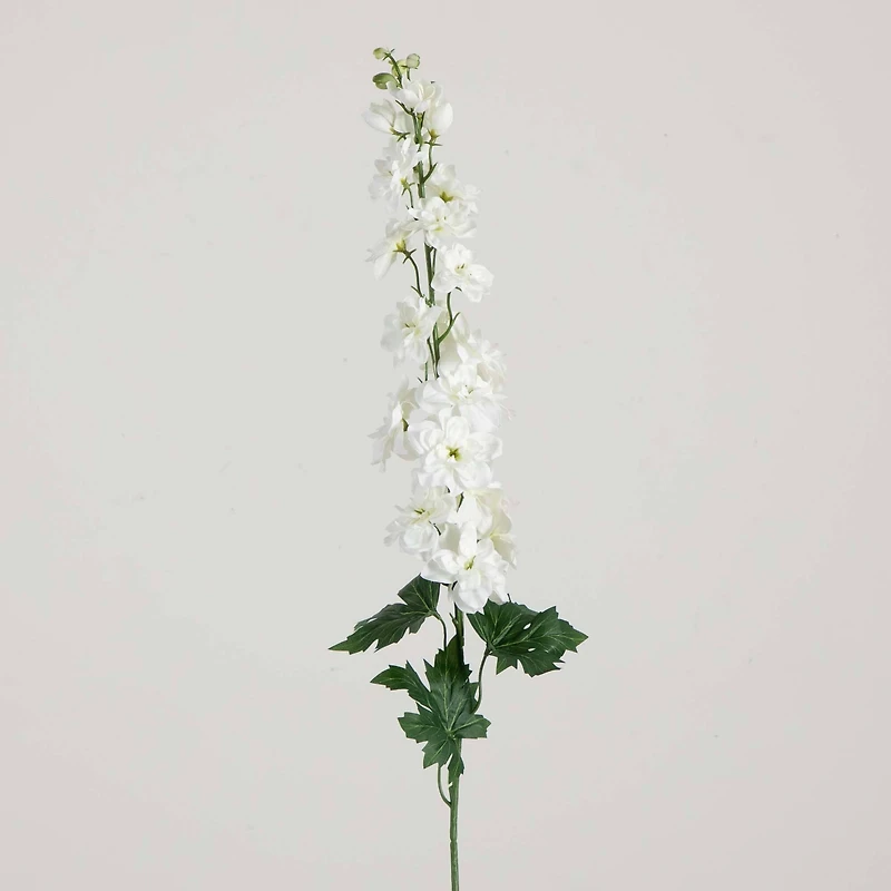 39" White Delphinium Flower Stems, 3ct.