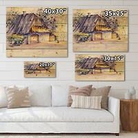 Designart - Old Wooden White House In Country Side Village